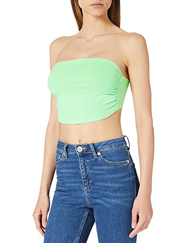 Urban Classics Damski neonowy top bandeau, Neonowy zielony, XS