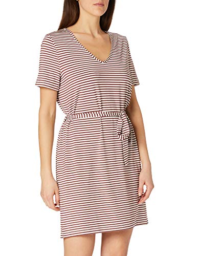 VERO MODA Vmpolly Ss Short Dress JRS sukienka damska, Snow White - paski Sable Stripes, L