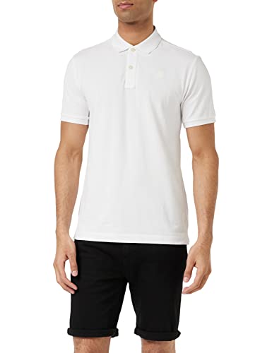 G-STAR RAW Męska koszulka polo Dunda Slim, biały (White 5864-110), XXL