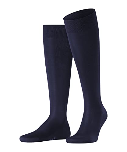 FALKE Mężczyźni Podkolanówki Tiago M KH Bawełna długie jednokolorowe 1 Para, Niebieski (Dark Navy 6370), 45-46