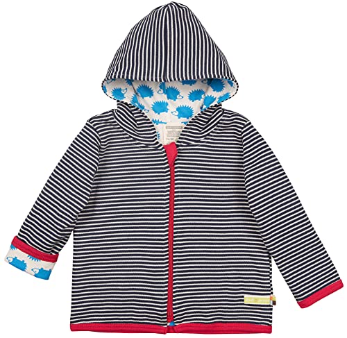 loud + proud Unisex Baby dwustronna kurtka z bawełny ekologicznej, certyfikat GOTS, niebieski (Navy Ny), 74/80 cm