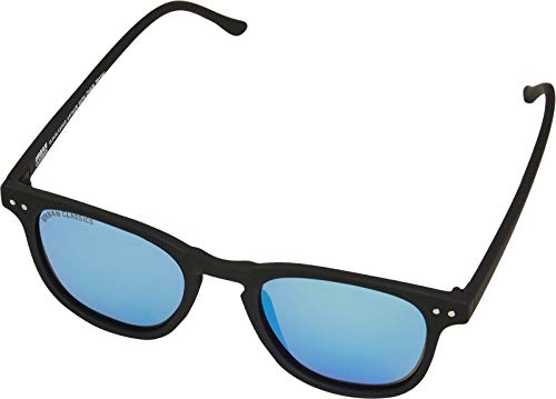 Urban Classics Unisex Sunglasses Arthur with Chain okulary przeciwsłoneczne, czarny/niebieski, jeden rozmiar