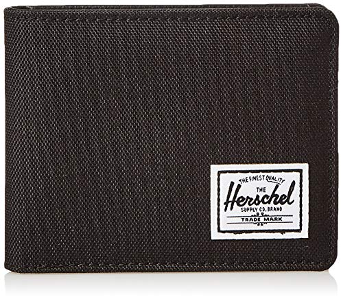 Herschel Rfidhank Rfidhank Rfidrfid Hankال اللللhank RFID podwójnie składany portfel, Czarny/czarny skóra syntetyczna, Rozmiar uniwersalny