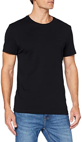 MUSTANG Aaron C Basic męski T-Shirt slim-fit, 4142 czarny, S