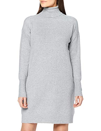 VERO MODA Damska sukienka Vmbrilliant Ls z okrągłym dekoltem Ga Noos, jasnoszary melanżowy, XL