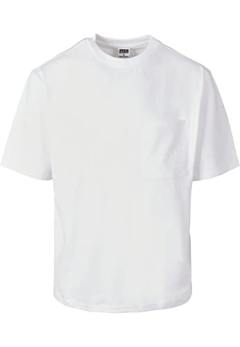 Urban Classics Męski t-shirt Heavy Boxy Pocket Tee, biały, 5XL