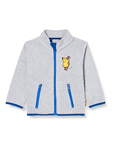 Playshoes DIE MAUS Dziewczęca kurtka polarowa z myszką, szary (szary/mela, 92 cm