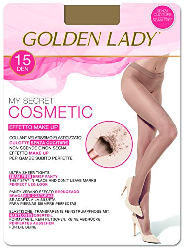 Goldenlady Damskie pończochy Mysecret 15 kosmetyków, 15 DEN, przezroczyste (Melon A), małe (rozmiar: 2 - S), Przezroczysty (Melon A)
