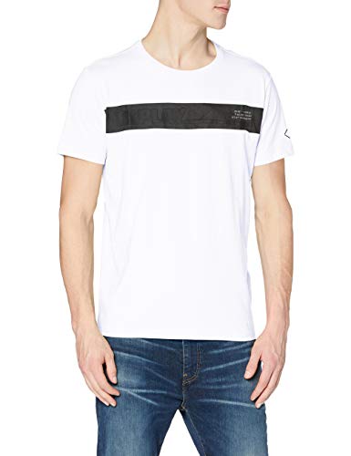 Replay Męski T-shirt, Biały (001 White), 3XL