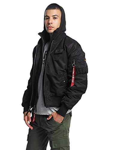 Alpha Industries Męska kurtka bomberka, czarny/czarny, XL