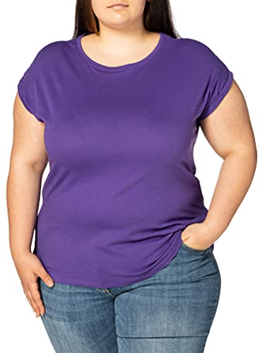 Urban Classics Damska koszulka z długim rękawem, Ultrafiolet, 5XL