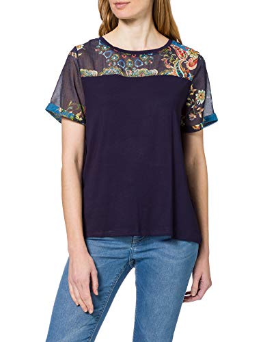 Desigual T-shirt damski Ts_viena, niebieski, XS