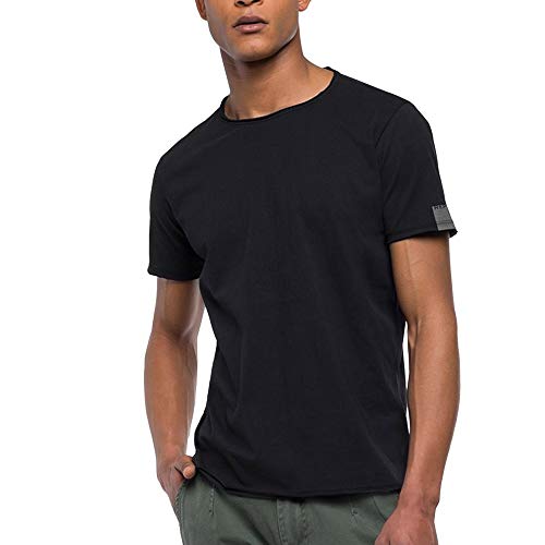 Replay T-shirt męski, czarny (098 Black), L