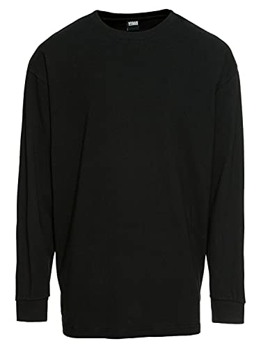 Urban Classics Męska koszulka z długim rękawem Boxy Heavy Longsleeve, czarny (Black 00007), S