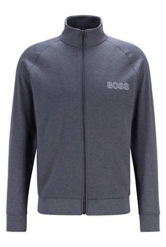 BOSS Męska kurtka treningowa kurtka rekreacyjna kurtka sportowa bluza Contemp. Jacket Z, Medium Grey38., L