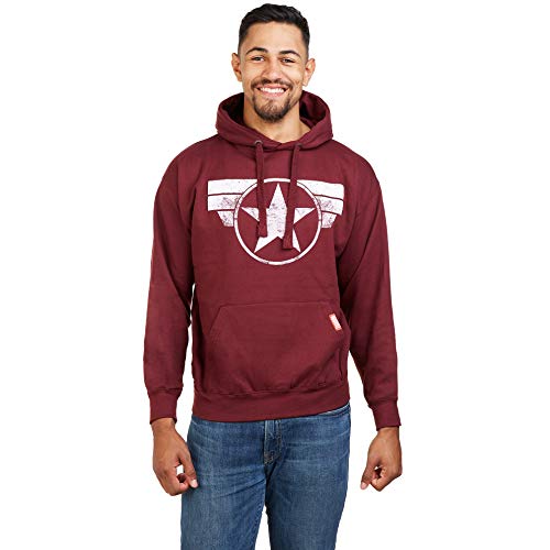 Marvel Czapka męska z logo T, burgundowy kolor, XL