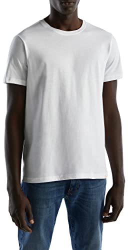 United Colors of Benetton Sweter męski, Biały (Bianco 101), 3XL (Producent rozmiar: Kl)
