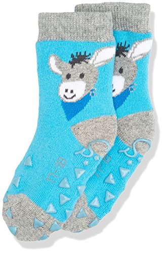Sterntaler Baby Calzini Antiscivolo Erik Chaussettes, Argentystyczny Melange, 22 skarpety na łydki, szary (srebrny melanż 542), 12-18 miesięcy (rozmiar