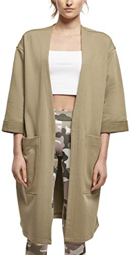Urban Classics Damski kardigan oversized Terry Cardigan (1 opakowanie), khaki, XS