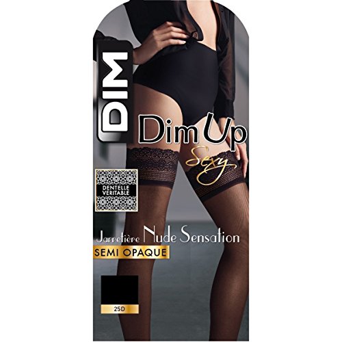 Dim Damskie pończochy samonośne, czarny, X-Large