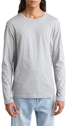 United Colors of Benetton Koszulka męska z długim rękawem, Gris (Grigio Melange 501), L