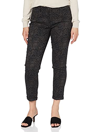 BRAX Damskie spodnie chinosy z żakardowymi kamieniami szlachetnymi, Brązowy (brązowy 52), 31W / 32L