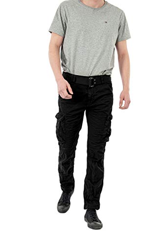Schott NYC Spodnie męskie, Czarny, 28W