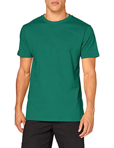 Build your Brand Męski T-shirt z okrągłym dekoltem, basic, męski, z bawełny, z okrągłym dekoltem, dostępny w wielu kolorach, rozmiary XS-5XL, zielony (Forest Green), 4XL