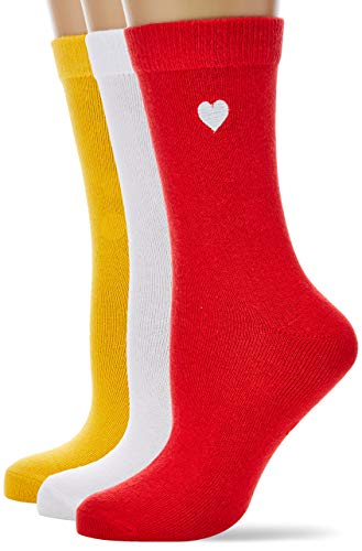 Urban Classics Unisex Heart, 3-pak, wysokie skarpety dla mężczyzn i kobiet, w wielu kolorach, rozmiary 35-42