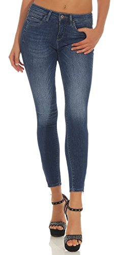 ONLY Dżinsy damskie Skinny Fit ONLKendell Reg kostki, niebieski (medium blue denim), 27W / 34L