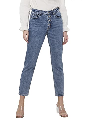 ONLY Dżinsy damskie o prostym kroju ONLEmily HW Cropped Ankle, jasnoniebieski (light blue denim), 31W / 34L