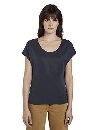 TOM TAILOR mine to five Damski Prosta bluzka 1017860, 10668 - Sky Captain Blue, 38