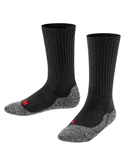 FALKE Skarpety dziecięce, uniseks, Active Warm, wełna, 1 para, czarny (Black 3000), 35-38