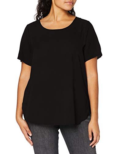 Only Carmakoma Carvica Ss AOP Top Noos T-Shirt damski, czarny, 48