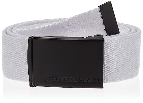 Urban Classics Canvas Belts Pasek Uniseks , Biały/Czarny , 120