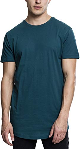 Urban Classics Męski T-shirt Shaped Long Tee jednokolorowy, długi krój koszulka męska, dostępna w wielu różnych kolorach, rozmiary XS-5XL, morski, 3XL