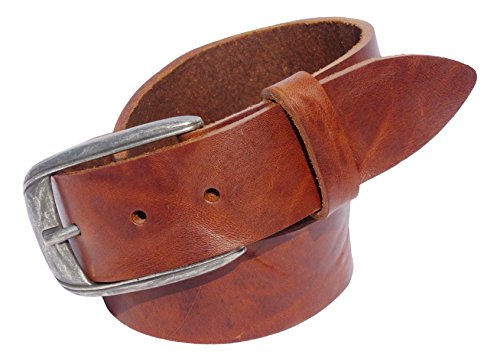 Werner Trachten Pasek dżinsowy unisex, Brązowy (Cognac 550), 100 cm