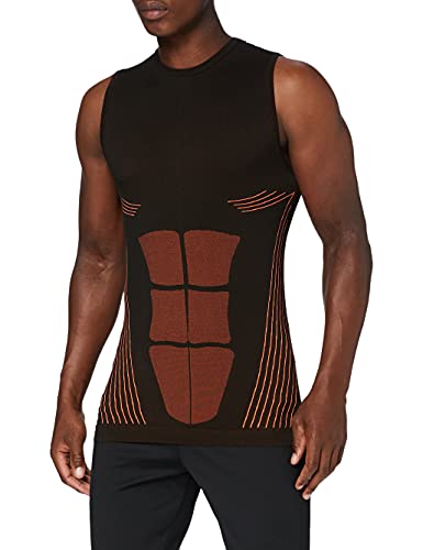 Bellissima Męski sportowy top sportowy, Pomarańczowy (pomarańczowy B005), L/XL