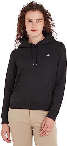 Tommy Jeans Damska bluza z kapturem Tjw Regular Fleece, Czarny, XXL