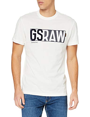 G-STAR RAW Męski t-shirt Gs Raw Denim Logo, Milk B353-111, XS