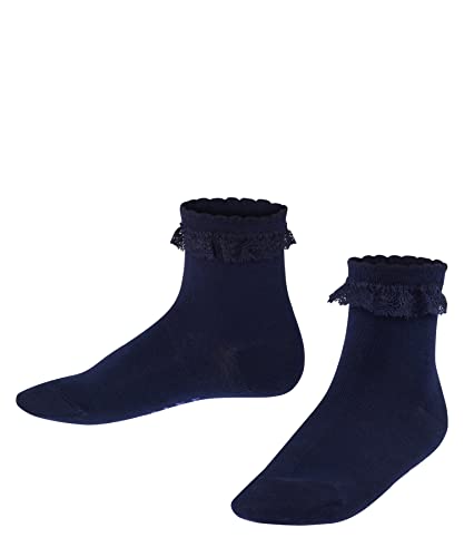 FALKE Uniseks - dzieci Skarpety Romantic Lace K SO Bawełna jednokolorowe 1 Para, Niebieski (Marine 6120), 27-30 (3-6 lata)