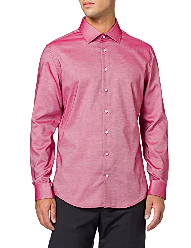 Seidensticker Męska koszula biznesowa – jednokolorowa, elegancka koszula z dodatkowym komfortem noszenia i kołnierzem typu kent – krój slim fit – długi rękaw – 100% bawełna