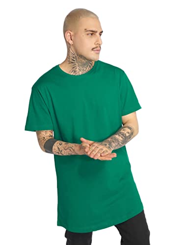 Urban Classics Męski T-shirt Shaped Long Tee jednokolorowy, długi krój koszulka męska, dostępna w wielu różnych kolorach, rozmiary XS-5XL, zielony (Fresh Green), L