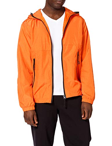 Urban Classics Męska kurtka nylonowa Crepe Windbreaker przejściowa dla mężczyzn, wykonana z lekkiego materiału Crepe w 2 kolorach, S - XXL, mandarynka, M