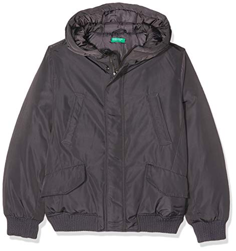 United Colors of Benetton Płaszcz chłopięcy, Niebieski (Grigio Scuro 041), 160 cm