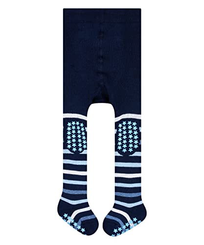 FALKE Uniseks - niemowlęta Rajstopy Multi Stripe , Bawełna, 1 Para, Niebieski (Marine 6120); 62-68 (1-6 miesiące)