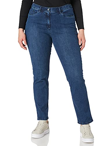 RAPHAELA by BRAX Damskie spodnie jeansowe, slim fit, styl Pamina, stretch, z gumowym ściągaczem, Stoned z efektem, 46 PL