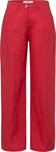 BRAX Damskie spodnie lniane w stylu Farina, koralowy, 36W / 30L