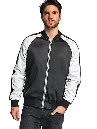 Urban Classics Męska kurtka pamiątkowa, Wielobarwny (czarny/offwhite 851), S