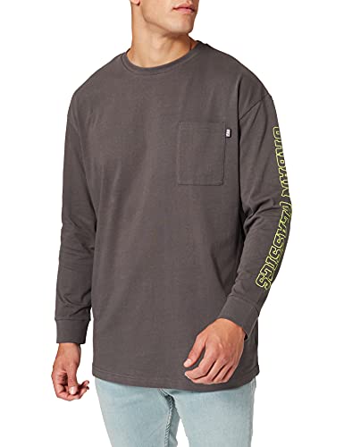 Urban Classics Męska koszulka z długim rękawem Neon Logo Boxy Pocket Ls, ciemny., S